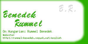 benedek rummel business card